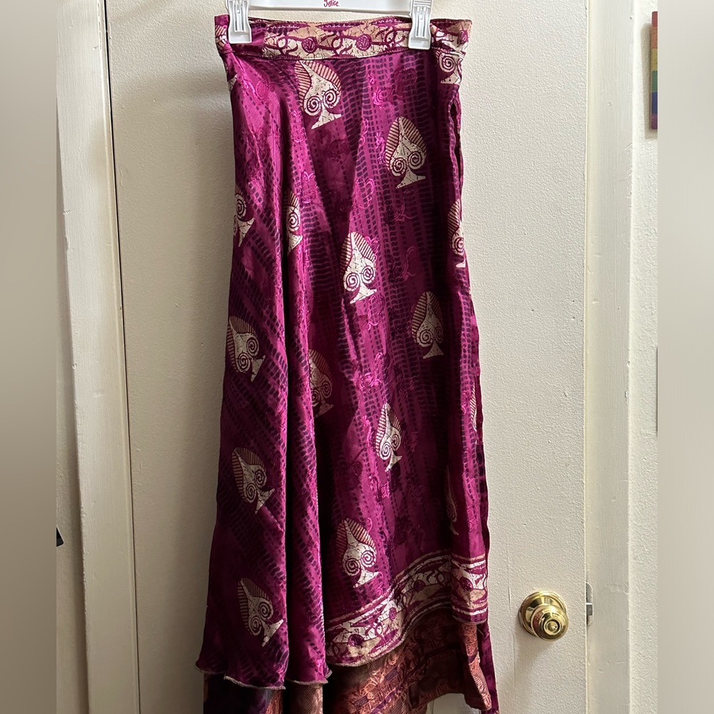 Sustainable fashion sari wrap skirt